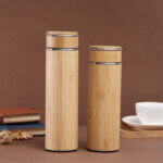 Bamboo sports beverage bottle.